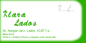 klara lados business card